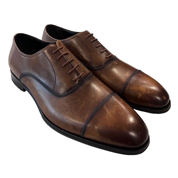 To Boot New York FRANKIE Size 11.5 Cap Toe Distressed Antique Aero Brown Oxford main image 2